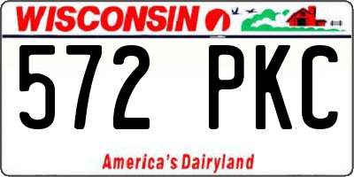 WI license plate 572PKC
