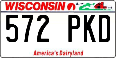 WI license plate 572PKD