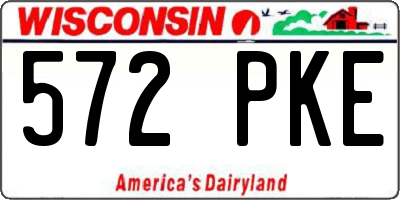 WI license plate 572PKE