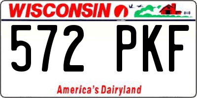WI license plate 572PKF