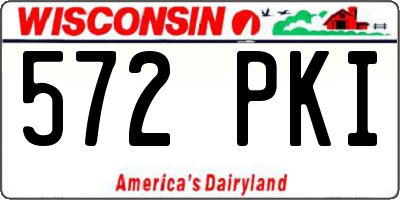 WI license plate 572PKI