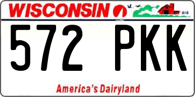 WI license plate 572PKK
