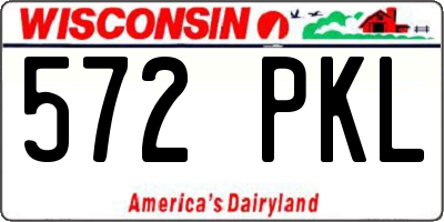 WI license plate 572PKL