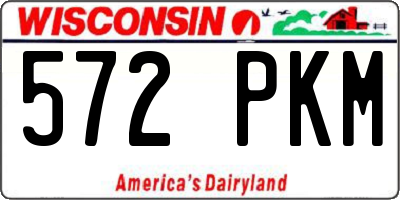 WI license plate 572PKM