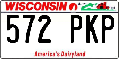 WI license plate 572PKP