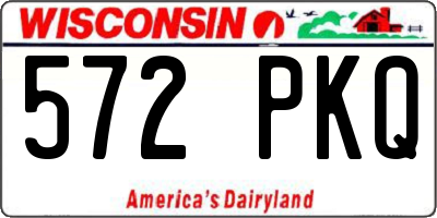 WI license plate 572PKQ