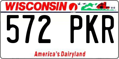WI license plate 572PKR