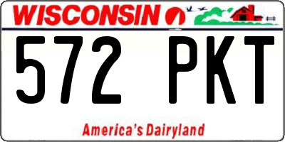 WI license plate 572PKT