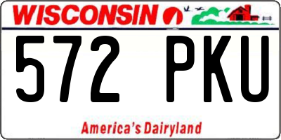WI license plate 572PKU