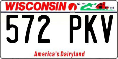 WI license plate 572PKV