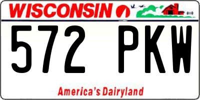 WI license plate 572PKW
