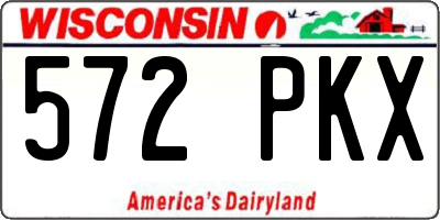 WI license plate 572PKX