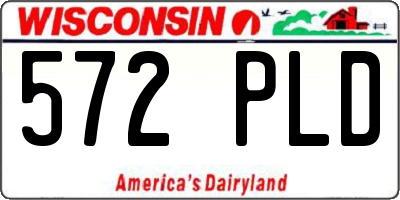 WI license plate 572PLD