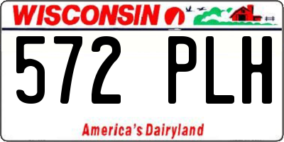 WI license plate 572PLH