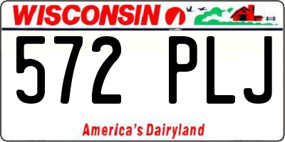 WI license plate 572PLJ