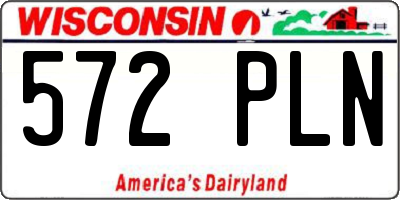 WI license plate 572PLN
