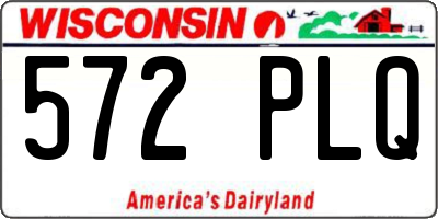 WI license plate 572PLQ