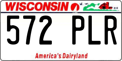 WI license plate 572PLR