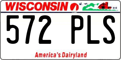 WI license plate 572PLS