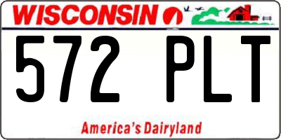 WI license plate 572PLT