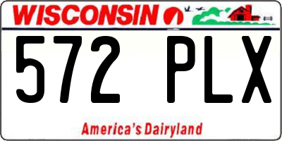 WI license plate 572PLX