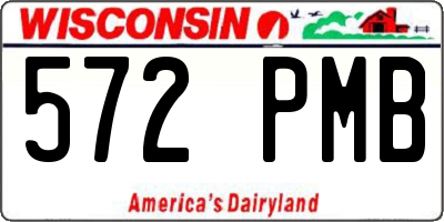 WI license plate 572PMB