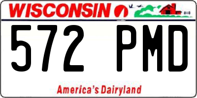 WI license plate 572PMD