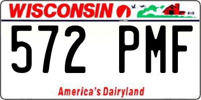 WI license plate 572PMF