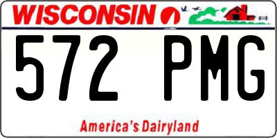 WI license plate 572PMG