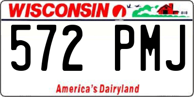 WI license plate 572PMJ