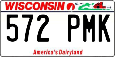 WI license plate 572PMK