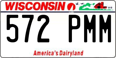 WI license plate 572PMM