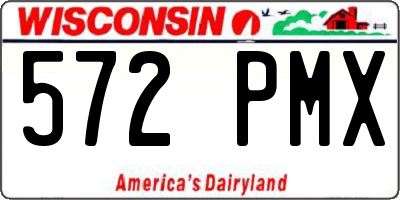 WI license plate 572PMX