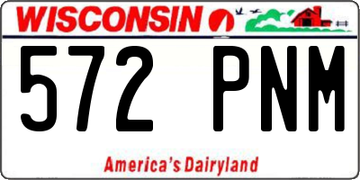 WI license plate 572PNM