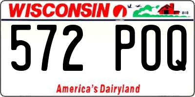 WI license plate 572POQ