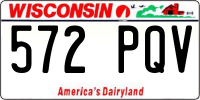 WI license plate 572PQV