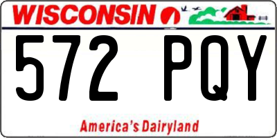 WI license plate 572PQY