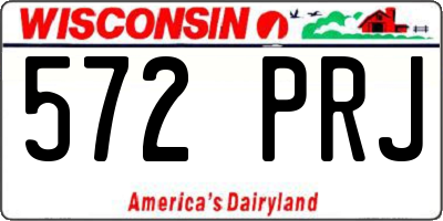 WI license plate 572PRJ