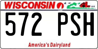 WI license plate 572PSH