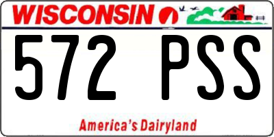WI license plate 572PSS