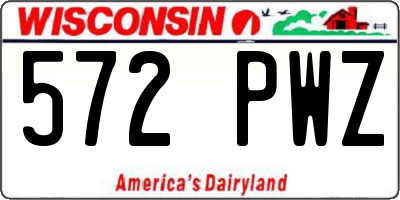 WI license plate 572PWZ