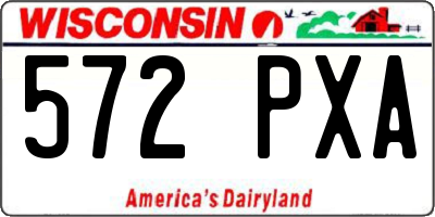 WI license plate 572PXA