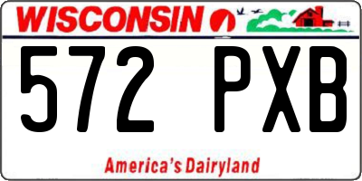 WI license plate 572PXB