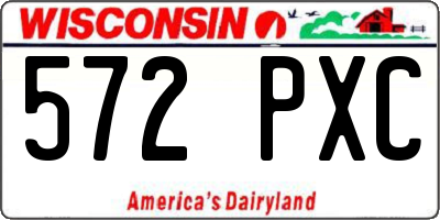 WI license plate 572PXC