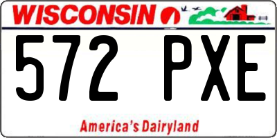 WI license plate 572PXE