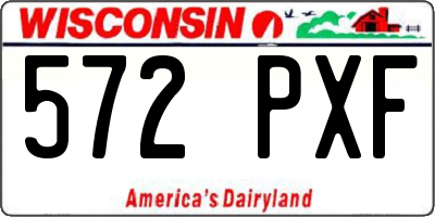 WI license plate 572PXF