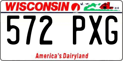 WI license plate 572PXG