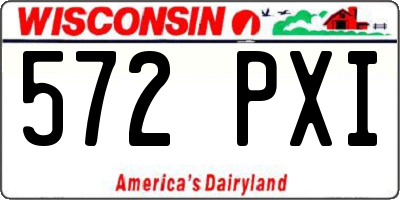 WI license plate 572PXI
