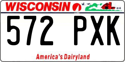 WI license plate 572PXK