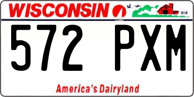 WI license plate 572PXM